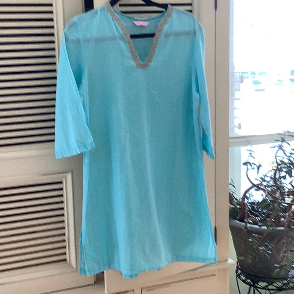 Lily Pulitzer aqua mint beach coverup!